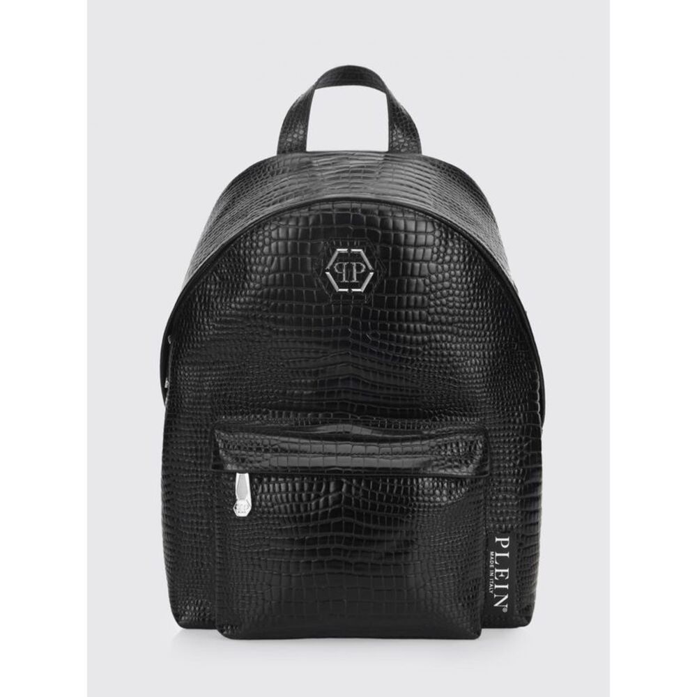 Philipp Plein Men Crocodile Print Leather Backpack Philipp Plein